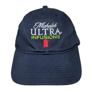 Michelob Ultra Infusions Slideback Hat Blue OSFM 6 Panel Quake City Caps
